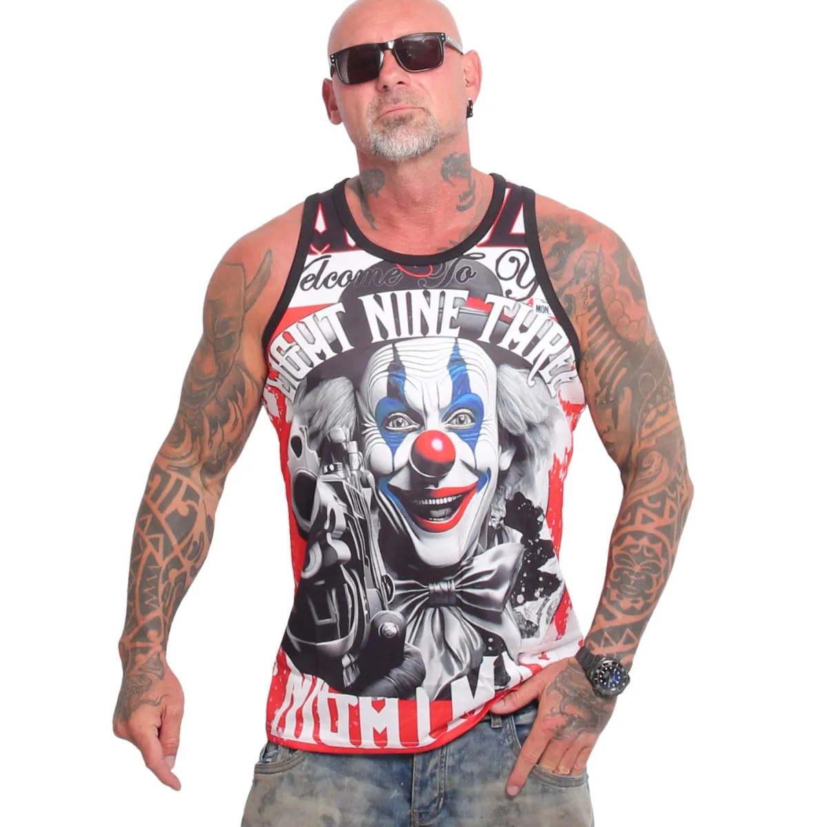 Yakuza Ink Welcome Mesh hihaton - Valkoinen Sale