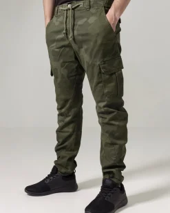 Urban Classics Zane reisitaskuhousut - Camo Vihreä camo Sale